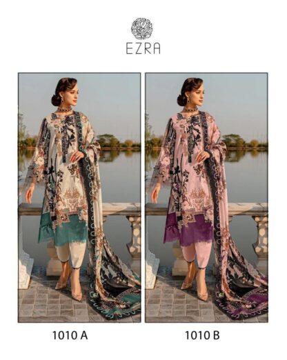 EZRA 1010 A PAKISTANI SUITS ONLINE DESIGN 2025 EZRA 1010 A, PAKISTANI SUITS WHOLESALER FROM SURAT, SALWAR KAMEEZ WHOLESALE  EZRA, Pakistani Suits, Salwar Kameez, Single, Suits