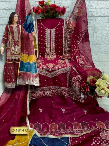 FEPIC ROSEMEEN C 1814 C DESIGNER PAKISTANI SUIT WITH PRICE FEPIC ROSEMEEN C 1814 C, PAKISTANI SUITS ONLINE, PAKISTANI SUITS WHOLESALER FROM SURAT, SALWAR KAMEEZ WHOLESALE, SALWAR SUITS IN SINGLE  FEPIC ROSEMEEN, Pakistani Suits, Salwar Kameez, Single, Suits