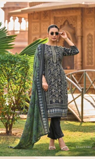 ISHAAL PRINTS 11007 EMBROIDERED VOL 11 PAKISTANI SUITSISHAAL PRINTS 11007 EMBROIDERED VOL 11 PAKISTANI SUITS