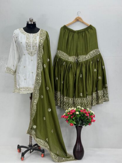 KF1667 PARTY WEAR EID SPACIAL SHARARA SET ONLINE - Image 3