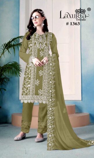 LAXURIA TRENDZ 1363 GREEN PAKISTANI KURTIS WHOLESALELAXURIA TRENDZ 1363 GREEN PAKISTANI KURTIS WHOLESALE