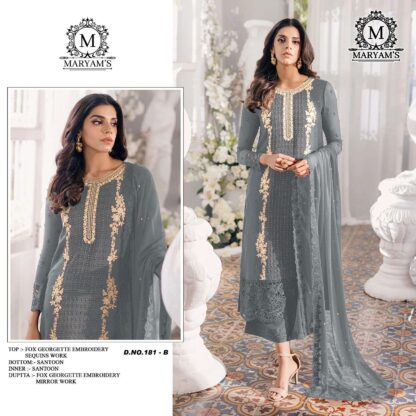 MARYAM 181 B PAKISTANI SUITS IN SINGLE PIECE