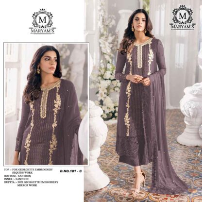 MARYAM 181 C DESIGNER PAKISTANI SUITS WITH PRICE