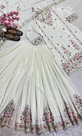 MF 441 WHITE INDIAN PLAZZO SUITS IN SINGLE PIECEMF 441 WHITE INDIAN PLAZZO SUITS IN SINGLE PIECE