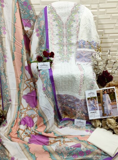 NOOR JAHAN NJ 44 COTTON PAKISTANI SUITS DESIGN 2024 - Image 2