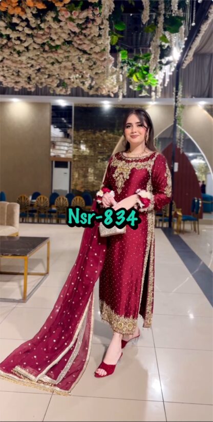 NSR 834 HEAVY SILK PAKISTANI SUITS AT WHOLESALE PRICE BEST QUALITY PAKISTANI SUITS, NSR 834 HEAVY SILK PAKISTANI SUITS AT WHOLESALE PRICE, PAKISTANI KURTI AT BEST PRICE, PAKISTANI KURTI SUPPLIER, PAKISTANI SALWAR KAMEEZ, PAKISTANI SUITS MANUFACTURER IN SURAT, PAKISTANI SUITS ONLINE SHOPPING IN INDIA, PAKISTANI SUITS SINGLE, SALWAR KAMEEZ WHOLESALE, WHOLESALE SUITS COLLECTION  Salwar Kameez, Single, Suits