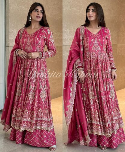 SR 1651 GOWN WITH SHARARA COLLECTION FULLY STITCHED ONLINE BEST QUALITY PAKISTANI SUITS, ONLINE SHOPPING SUITS, PAKISTANI SALWAR KAMEEZ, PAKISTANI SUITS AT MANUFACTURER PRICE, PAKISTANI SUITS BEST PRICE, PAKISTANI SUITS IN SURAT, PAKISTANI SUITS ONLINE SHOPPING, SR 1651 GOWN WITH SHARARA  READYMADE, Single, Suits, THE LIBAS COLLECTION