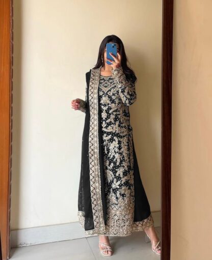 SSR 494 BLACK READYMADE TOP PLAZZO DUPATTA SET DESIGN-2025 BEST QUALITY PAKISTANI SUITS, PAKISTANI SUITS AT MANUFACTURER PRICE, PAKISTANI SUITS BEST PRICE, PAKISTANI SUITS COLLECTION, PAKISTANI SUITS ONLINE SHOPPING, PAKISTANI SUITS ONLINE SHOPPING IN INDIA, PAKISTANI SUITS WHOLESALE, SSR 494 BLACK  Pakistani Suits, Salwar Kameez, Single, Suits