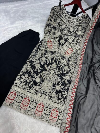 SSR 494 BLACK READYMADE TOP PLAZZO DUPATTA SET DESIGN-2025 BEST QUALITY PAKISTANI SUITS, PAKISTANI SUITS AT MANUFACTURER PRICE, PAKISTANI SUITS BEST PRICE, PAKISTANI SUITS COLLECTION, PAKISTANI SUITS ONLINE SHOPPING, PAKISTANI SUITS ONLINE SHOPPING IN INDIA, PAKISTANI SUITS WHOLESALE, SSR 494 BLACK  Pakistani Suits, Salwar Kameez, Single, Suits