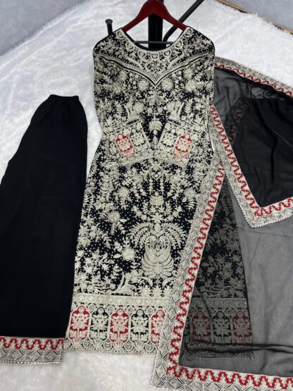 SSR 494 BLACK READYMADE TOP PLAZZO DUPATTA SET DESIGN-2025 BEST QUALITY PAKISTANI SUITS, PAKISTANI SUITS AT MANUFACTURER PRICE, PAKISTANI SUITS BEST PRICE, PAKISTANI SUITS COLLECTION, PAKISTANI SUITS ONLINE SHOPPING, PAKISTANI SUITS ONLINE SHOPPING IN INDIA, PAKISTANI SUITS WHOLESALE, SSR 494 BLACK  Pakistani Suits, Salwar Kameez, Single, Suits