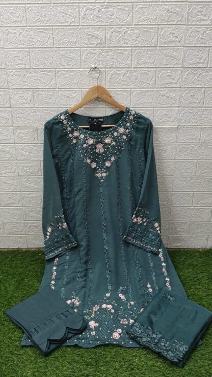 ZAINAB LPC 171TEAL GREE READYMADE PAKISTANI KURTI ONLINE INDIA