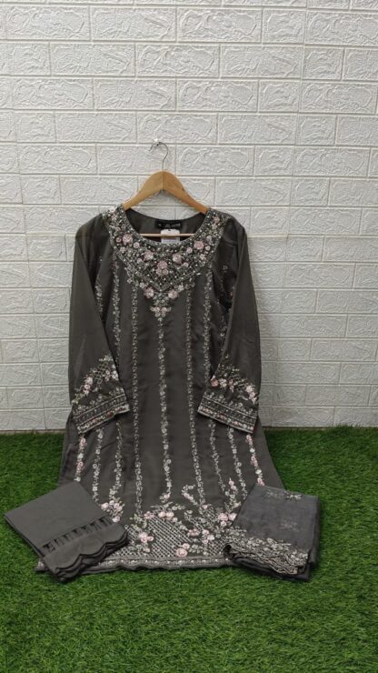 ZAINAB LPC 171 DIP GRAY READYMADE PAKISTANI KURTI WITH PRICE