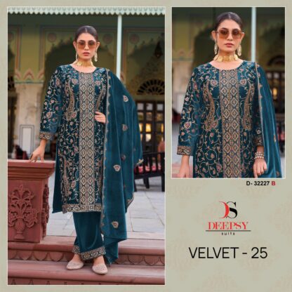 DEEPSY SUITS D 32227 B VELVET SALWAR KAMEEZ FOR WINTER