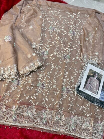 ZIAAZ DESIGNS 714 M ORGANZA PAKISTANI SUITS ONLINE IN INDIA - Image 2