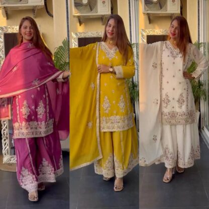 MF 441 YELLOW DESIGNER PLAZZO ONLINE SHOPPING BEST QUALITY PAKISTANI SUITS, MF 441 YELLOW, ONLINE SHOPPING SUITS, PAKISTANI SALWAR KAMEEZ, PAKISTANI SUITS AT MANUFACTURER PRICE, PAKISTANI SUITS BEST PRICE, PAKISTANI SUITS IN SURAT, PAKISTANI SUITS ONLINE SHOPPING  ANAMSA, MEHBOOB TEX, Single, Suits, VRINDAVAN FASHION