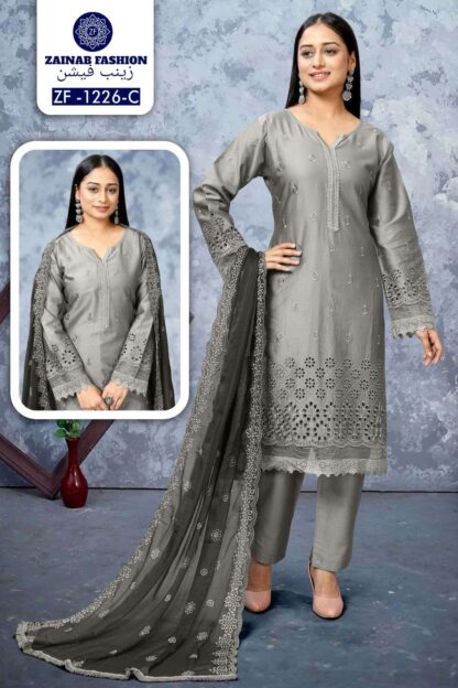 ZAINAB ZF 1226 C FULLY STITCHED PAKISTANI KURTI ONLINE DEALER