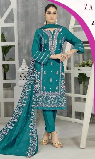 ZARQASH Z 3064 B ORGANZA WHOLESALE OF PAKISTANI SUITSZARQASH Z 3064 B ORGANZA WHOLESALE OF PAKISTANI SUITS