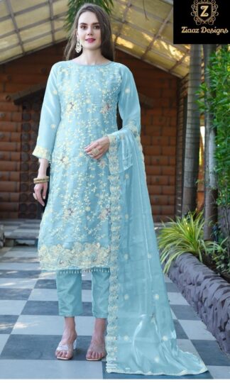 ZIAAZ DESIGNS 714 PAKISTANI SUITS LATEST COLLECTIONZIAAZ DESIGNS 714 A ORGANZA COLLECTION PAKISTANI SUITS