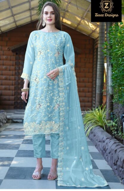 ZIAAZ DESIGNS 714 A ORGANZA COLLECTION PAKISTANI SUITS