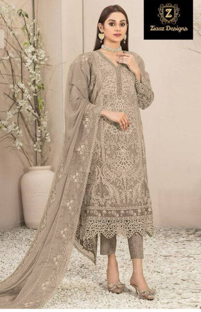 ZIAAZ DESIGNS 740 A SEMI STITCHED PAKISTANI SUITS ONLINE