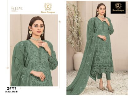 ZIAAZ DESIGNS 740 B SEMI STITCHED PAKISTANI SUIT AT BEST PRICE