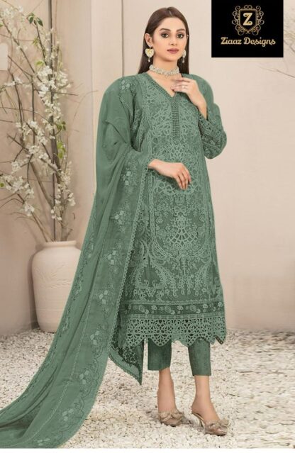 ZIAAZ DESIGNS 740 B SEMI STITCHED PAKISTANI SUIT AT BEST PRICE