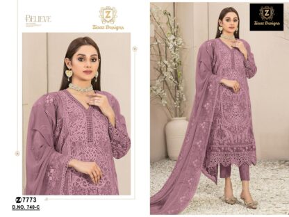 ZIAAZ DESIGNS 740 C SEMI STITCHED PAKISTANI SUITS FOR WOMEN