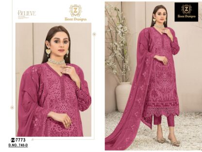 ZIAAZ DESIGNS 740 D SEMI STITCHED PAKISTANI SUITS DESIGN 2025