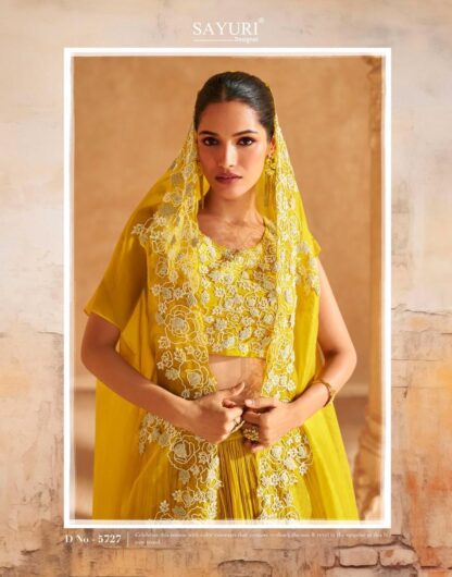 SAYURI DESIGNER 5727 KALKI PARTY WEAR LEHENGA SET WHOLESALE GOWN AT WHOLESALER, GOWN WHOLESALER, SAYURI DESIGNER 5727 KALKI  MEHBOOB TEX, Single, Suits
