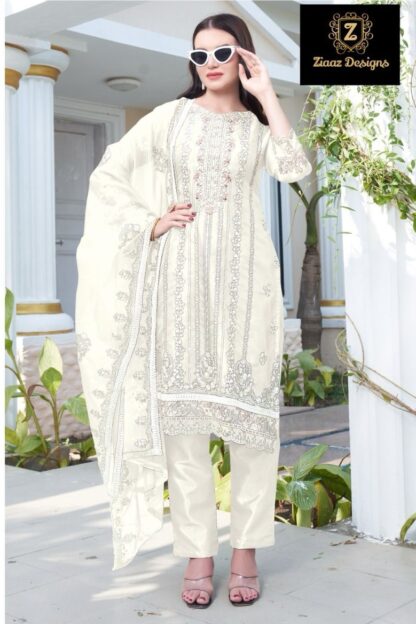 ZIAAZ DESIGNS 729 WHITE PAKISTANI SUITS BEST QUALITY PAKISTANI SUITS, PAKISTANI SALWAR KAMEEZ, PAKISTANI SUITS AT MANUFACTURER PRICE, PAKISTANI SUITS BEST PRICE, PAKISTANI SUITS COLLECTION, PAKISTANI SUITS IN SINGLE, PAKISTANI SUITS IN SURAT, PAKISTANI SUITS MANUFACTURER IN SURAT, PAKISTANI SUITS ONLINE SHOPPING, PAKISTANI SUITS ONLINE SHOPPING IN INDIA, PAKISTANI SUITS WHOLESALE, PAKISTANI SUITS WHOLESALE DELHI, ZIAAZ DESIGNS 729 WHITE PAKISTANI SUITS  Pakistani Suits, Salwar Kameez, Single, Suits, ZIAAZ DESIGNER
