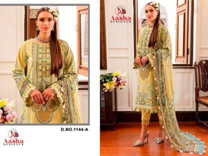 AASHA DESIGNER 1124 A LATEST DESIGNER PAKISTANI SUITS ONLINE