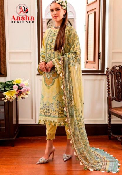 AASHA DESIGNER 1124 A LATEST DESIGNER PAKISTANI SUITS ONLINE