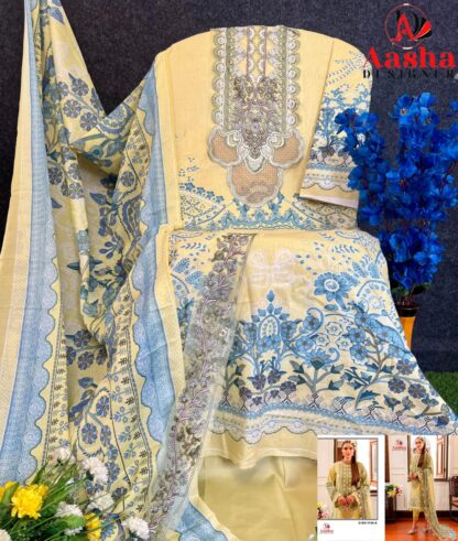 AASHA DESIGNER 1124 A LATEST DESIGNER PAKISTANI SUITS ONLINE - Image 2