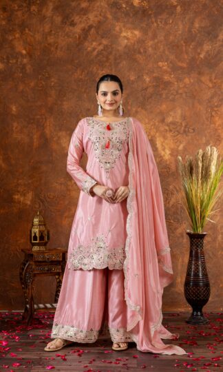 AD191 LIGHT PINK PLAZZO SET AT BEST PRICEAD191 LIGHT PINK PLAZZO SET AT BEST PRICE
