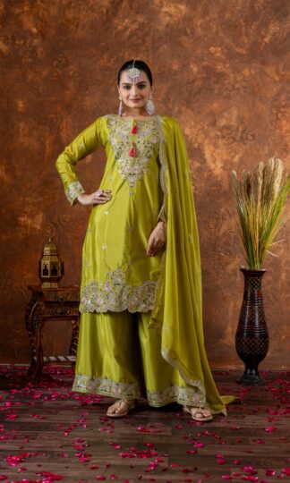 AD191 YELLOW GREEN PLAZZO SET ONLINE SHOPPINGAD191 LIGHT VOILET DESIGNER PARTY WEAR PLAZZO SET