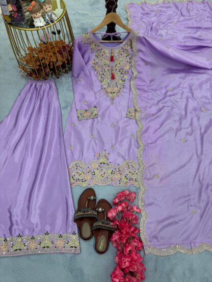 AD191 LIGHT VOILET DESIGNER PARTY WEAR PLAZZO SET FOR WOMEN AD191 LIGHT VOILET, BEST QUALITY PAKISTANI SUITS, ONLINE SHOPPING SUITS, PAKISTANI SALWAR KAMEEZ, PAKISTANI SUITS AT MANUFACTURER PRICE, PAKISTANI SUITS BEST PRICE, PAKISTANI SUITS IN SURAT, PAKISTANI SUITS ONLINE SHOPPING  READYMADE, Single, Suits, THE LIBAS COLLECTION