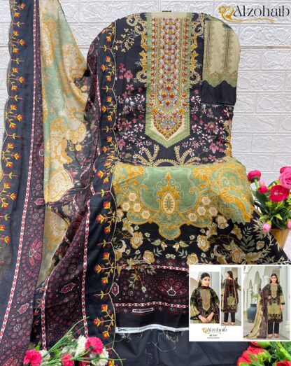 ALZOHAIB AZ 1157 PAKISTANI SUITS IN SINGLE PIECE - Image 2