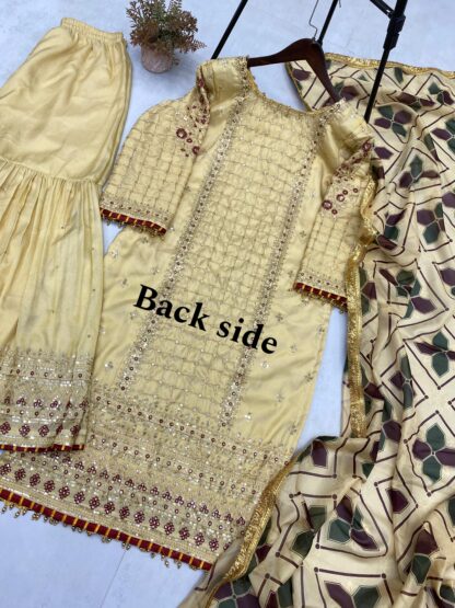 BE 132 EID SPECIAL LUXURIOUS SILK FABRIC TOP AND SARARA WITH DUPATTA BE 132 EID SPECIAL, BEST QUALITY PAKISTANI SUITS, GOWN WHOLESALER, ONLINE SHOPPING SUITS, PAKISTANI SALWAR KAMEEZ, PAKISTANI SUITS AT MANUFACTURER PRICE, PAKISTANI SUITS IN SINGLE, PAKISTANI SUITS IN SURAT, PAKISTANI SUITS MANUFACTURER IN SURAT, PAKISTANI SUITS WHOLESALER FROM SURAT, SALWAR KAMEEZ WHOLESALE, WHOLESALE SUITS COLLECTION  COSMOS FASHION, FEPIC ROSEMEEN, Pakistani Suits, SHREE FABS, Suits, ZAHA