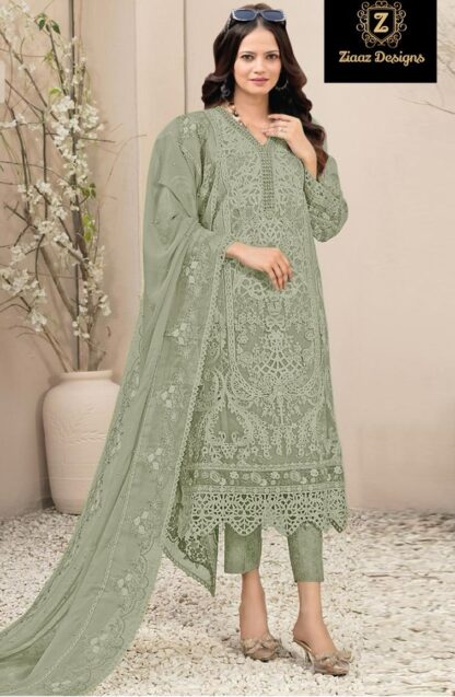 ZIAAZ DESIGNS 787 C PAKISTANI SALWAR KAMEEZ SINGLE PIECE