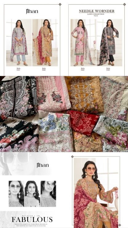 JIHAN 3445 NEEDLE WONDER LAWN COLLECTION VOL-4 PAKISTANI SUITS WITH PRICE BEST QUALITY PAKISTANI SUITS, JIHAN 3445 NEEDLE WONDER LAWN COLLECTION VOL-4, PAKISTANI SALWAR KAMEEZ, PAKISTANI SUITS AT MANUFACTURER PRICE, PAKISTANI SUITS BEST PRICE, PAKISTANI SUITS COLLECTION, PAKISTANI SUITS IN SINGLE, PAKISTANI SUITS IN SURAT, PAKISTANI SUITS MANUFACTURER IN SURAT, PAKISTANI SUITS ONLINE SHOPPING, PAKISTANI SUITS ONLINE SHOPPING IN INDIA, PAKISTANI SUITS WHOLESALE, PAKISTANI SUITS WHOLESALE DELHI, PAKISTANI SUITS WHOLESALE IN DELHI  ANAMSA, JIHAN, Pakistani Suits, Salwar Kameez, Single, Suits