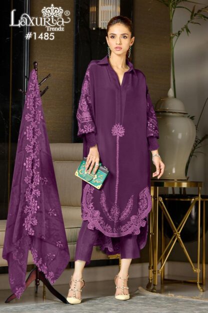 LAXURIA TRENDZ 1485 PURPLE  BEST QUALITY PAKISTANI KURTI ONLINE KURTI AT THE BEST PRICE, KURTI WHOLESALER, KURTIS ONLINE, LAXURIA TRENDZ 1485 PURPLE  Kurtis, LAXURIA TRENDZ, PAKISTANI KURTIS, Single