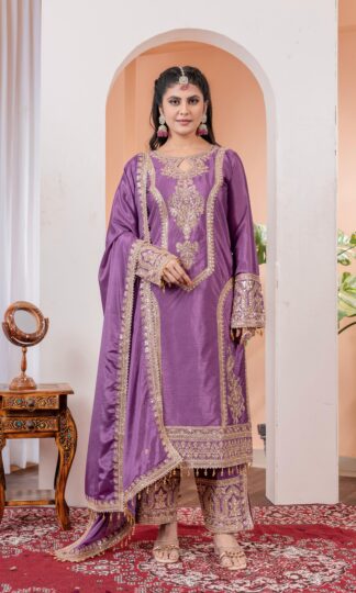PD1041 LIGHT PURPLE CHINON SILK PLAZZO SET ONLINEPD1041 LIGHT PURPLE CHINON SILK PLAZZO SET ONLINE