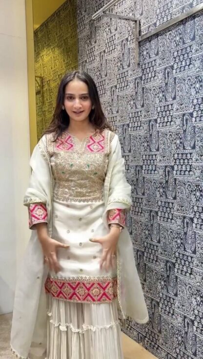 PD1081 READYMADE TOP SARARA PLAZZO & DUPATTA WHOLESALE BEST QUALITY PAKISTANI SUITS, ONLINE SHOPPING SUITS, PAKISTANI SALWAR KAMEEZ, PAKISTANI SUITS AT MANUFACTURER PRICE, PAKISTANI SUITS BEST PRICE, PAKISTANI SUITS IN SURAT, PAKISTANI SUITS ONLINE SHOPPING, PD1081 READYMADE  ANAMSA, MEHBOOB TEX, PD, SHARARA, Single, Suits, VRINDAVAN FASHION