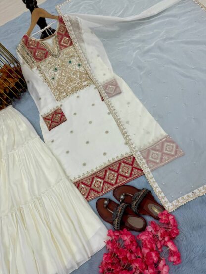 PD1081 READYMADE TOP SARARA PLAZZO & DUPATTA WHOLESALE BEST QUALITY PAKISTANI SUITS, ONLINE SHOPPING SUITS, PAKISTANI SALWAR KAMEEZ, PAKISTANI SUITS AT MANUFACTURER PRICE, PAKISTANI SUITS BEST PRICE, PAKISTANI SUITS IN SURAT, PAKISTANI SUITS ONLINE SHOPPING, PD1081 READYMADE  ANAMSA, MEHBOOB TEX, PD, SHARARA, Single, Suits, VRINDAVAN FASHION