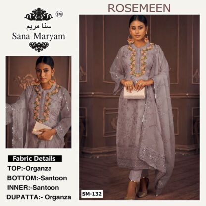 SANA MARYAM SM 132 LATEST DESIGNER PAKISTANI SUITS ONLINE