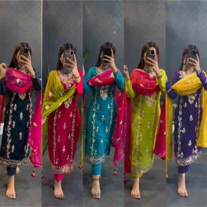 SR 1662 DESIGNER PARTY WEAR SALWAR SUITS WHILESALE