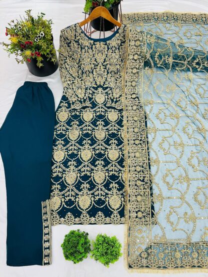 SRK 5235 EID SPECIAL PLAZZO WITH DUPATTA PARTY WEAR - Image 2