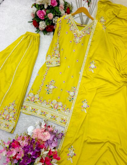 WW1151 LEMON GREEN CHINON DESIGNER SHARARA SET AT BEST PRICE BEST QUALITY PAKISTANI SUITS, ONLINE SHOPPING SUITS, PAKISTANI SALWAR KAMEEZ, PAKISTANI SUITS AT MANUFACTURER PRICE, PAKISTANI SUITS BEST PRICE, PAKISTANI SUITS IN SURAT, PAKISTANI SUITS ONLINE SHOPPING, PD1081 READYMADE  ANAMSA, MEHBOOB TEX, SHARARA, Single, Suits, VRINDAVAN FASHION, WW