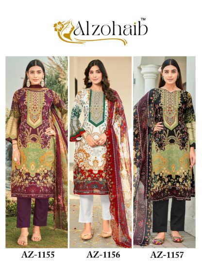 ALZOHAIB AZ 1155 PAKISTANI SUITS WHOLESALE PRICE