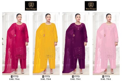ZIAAZ DESIGNS 778 D PAKISTANI SUITS WITH PRICE